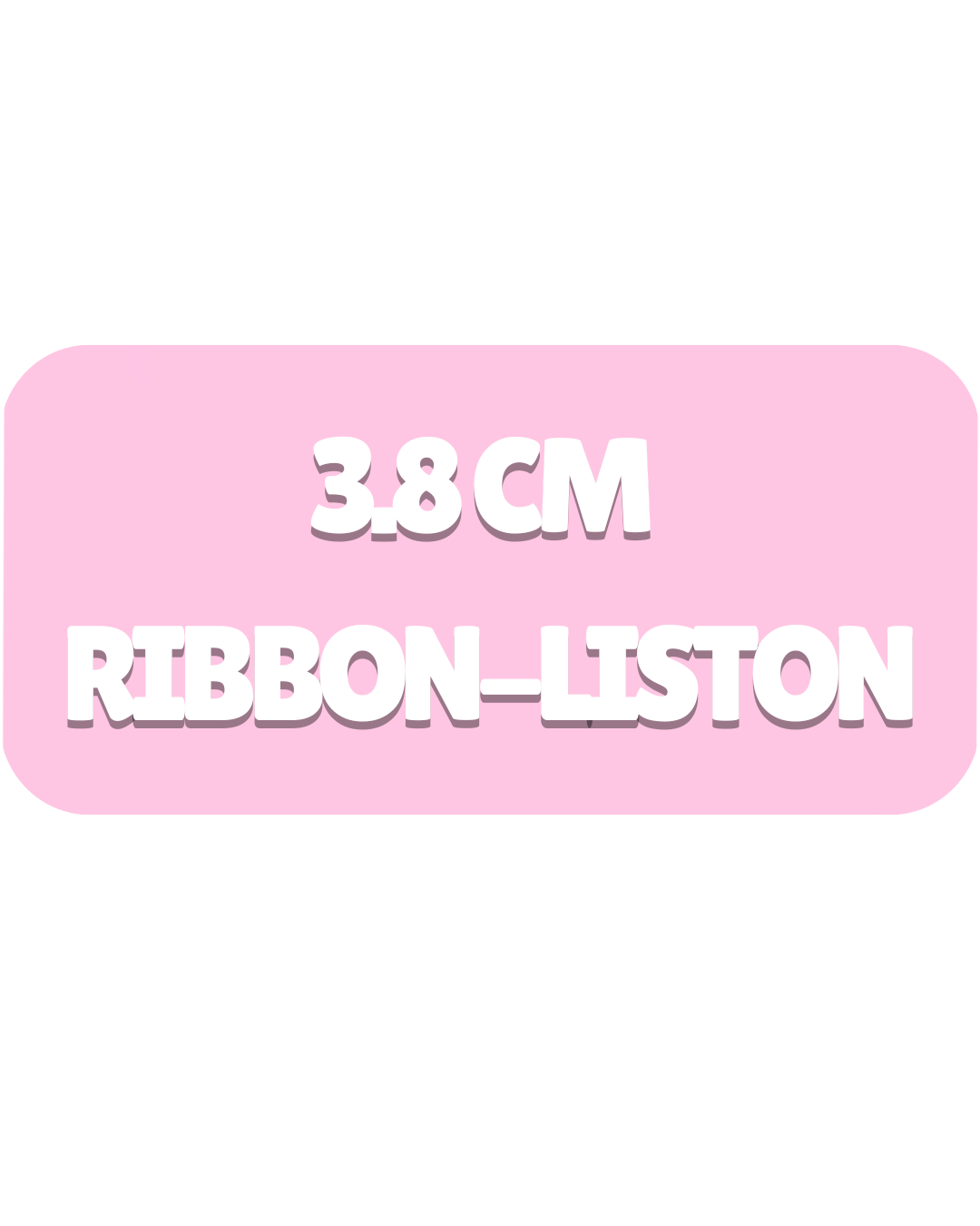 3.8cm Printed Ribbon/Liston Impreso