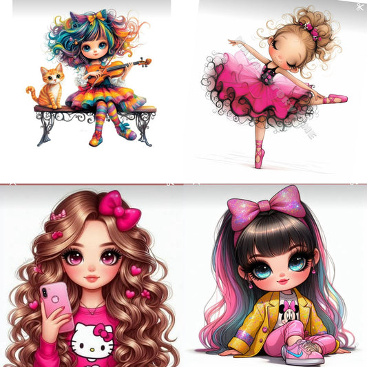 Transfer #108 Hello Kitty Selfie Girl Sheet