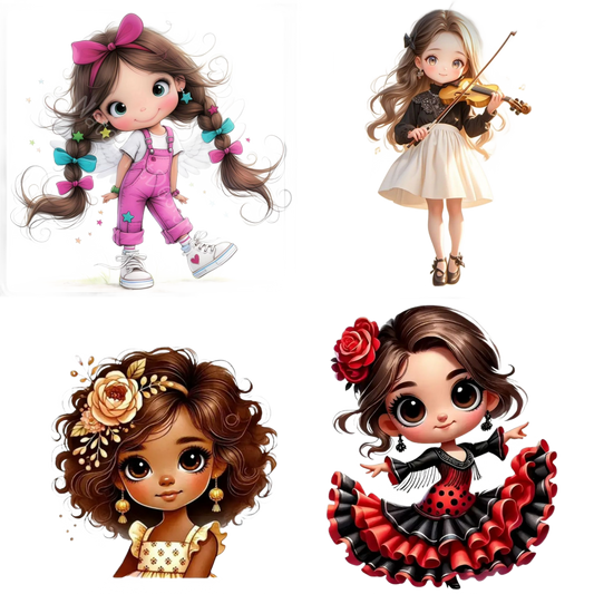 Transfer #112 Violin Flamenco Girls Sheet