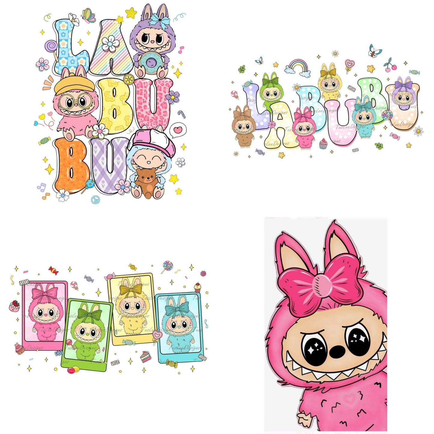 #135 Transfer Labubu Neons Sheet