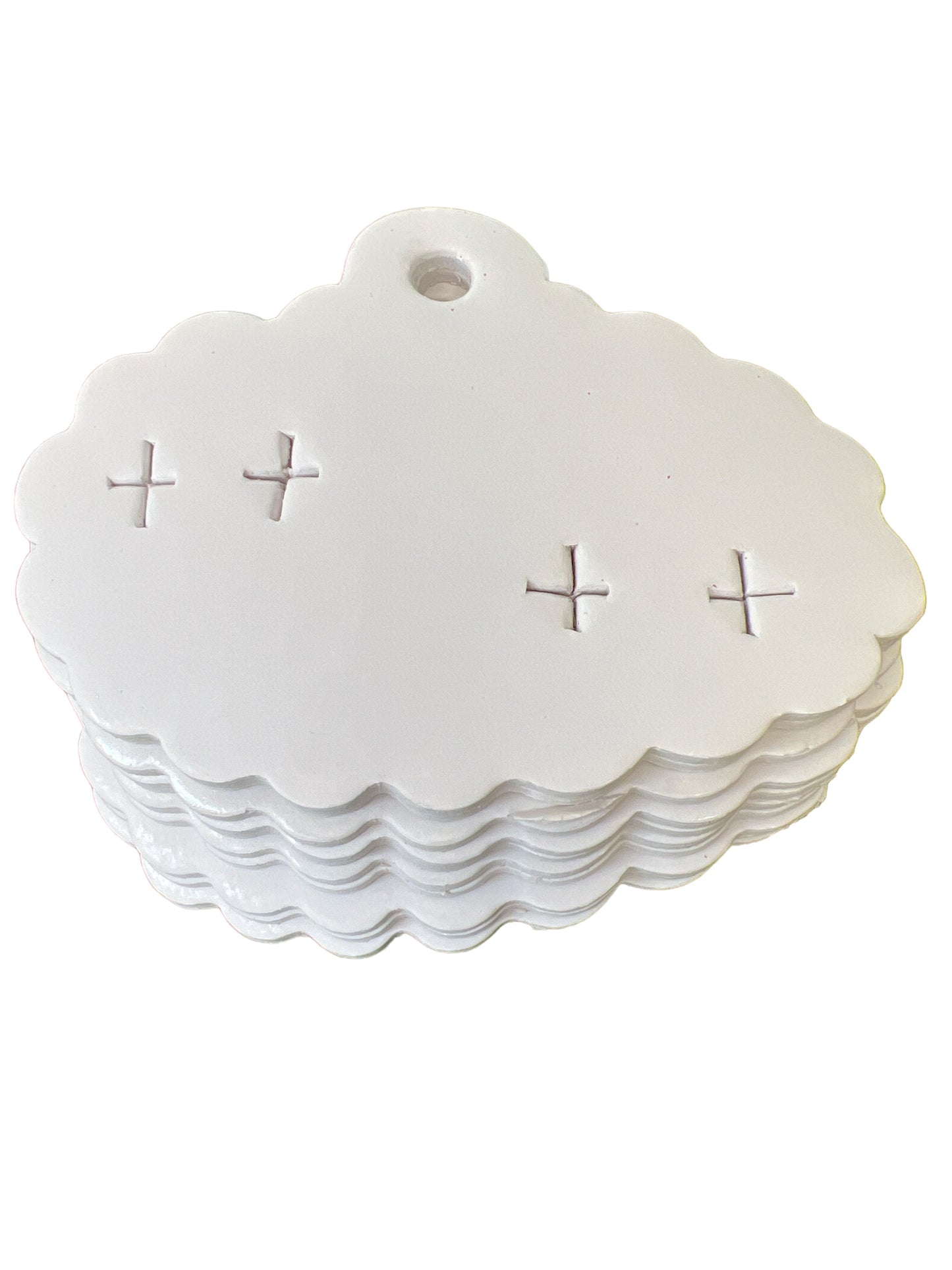 100 piezas de soporte de cartón Nube blanca