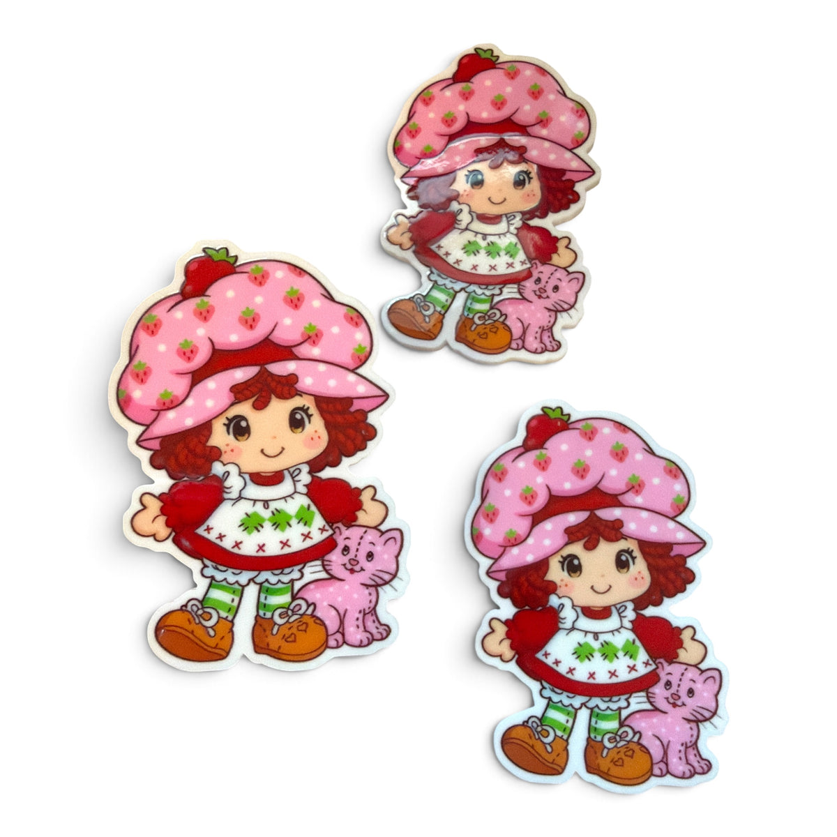 3 resins Flat Planar Vintage Strawberry Pet 5cm RES-169