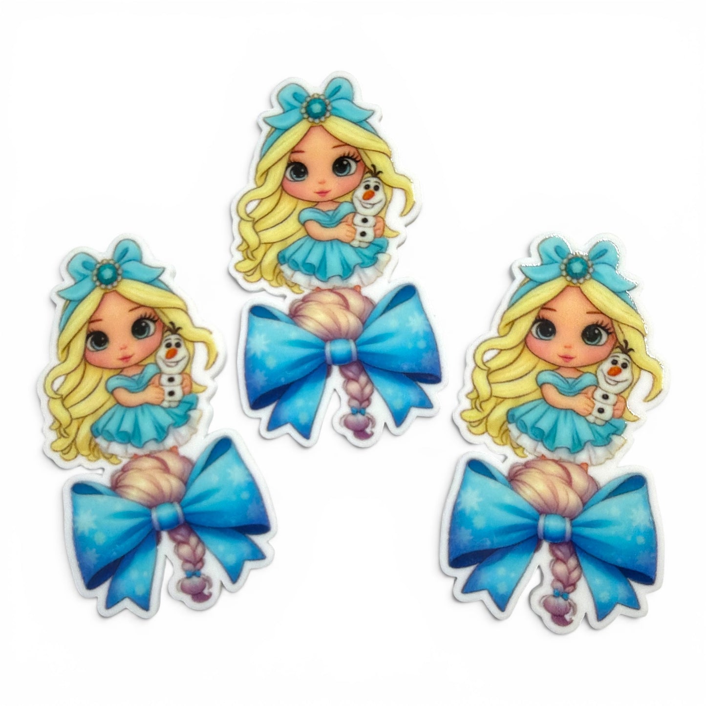 3 Resins 5cm Epoxy Finish - Ice Princess Magic Bow