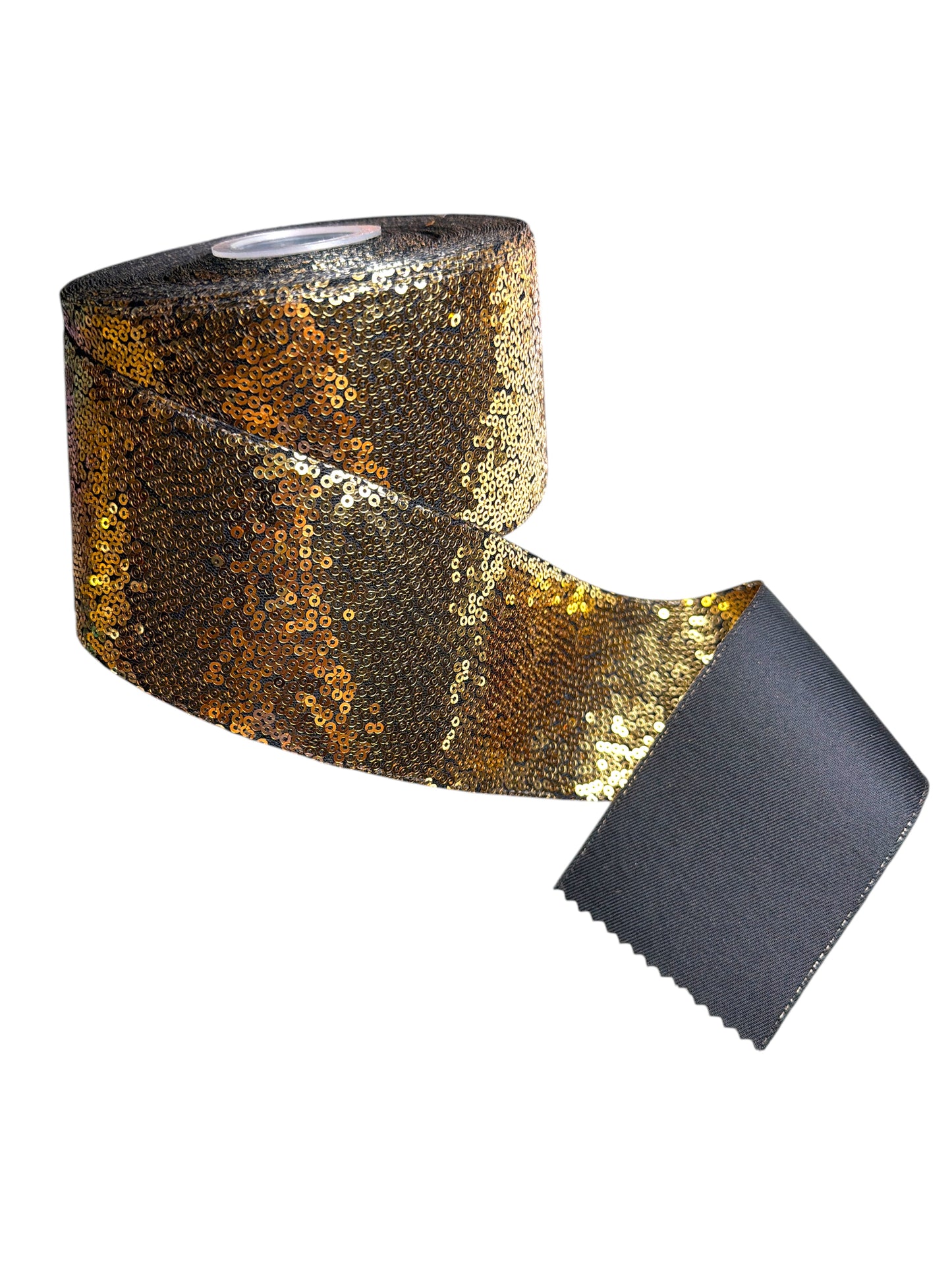 Real Gold Sequin Ribbon 7.5 cm 1 Yard Real Gold