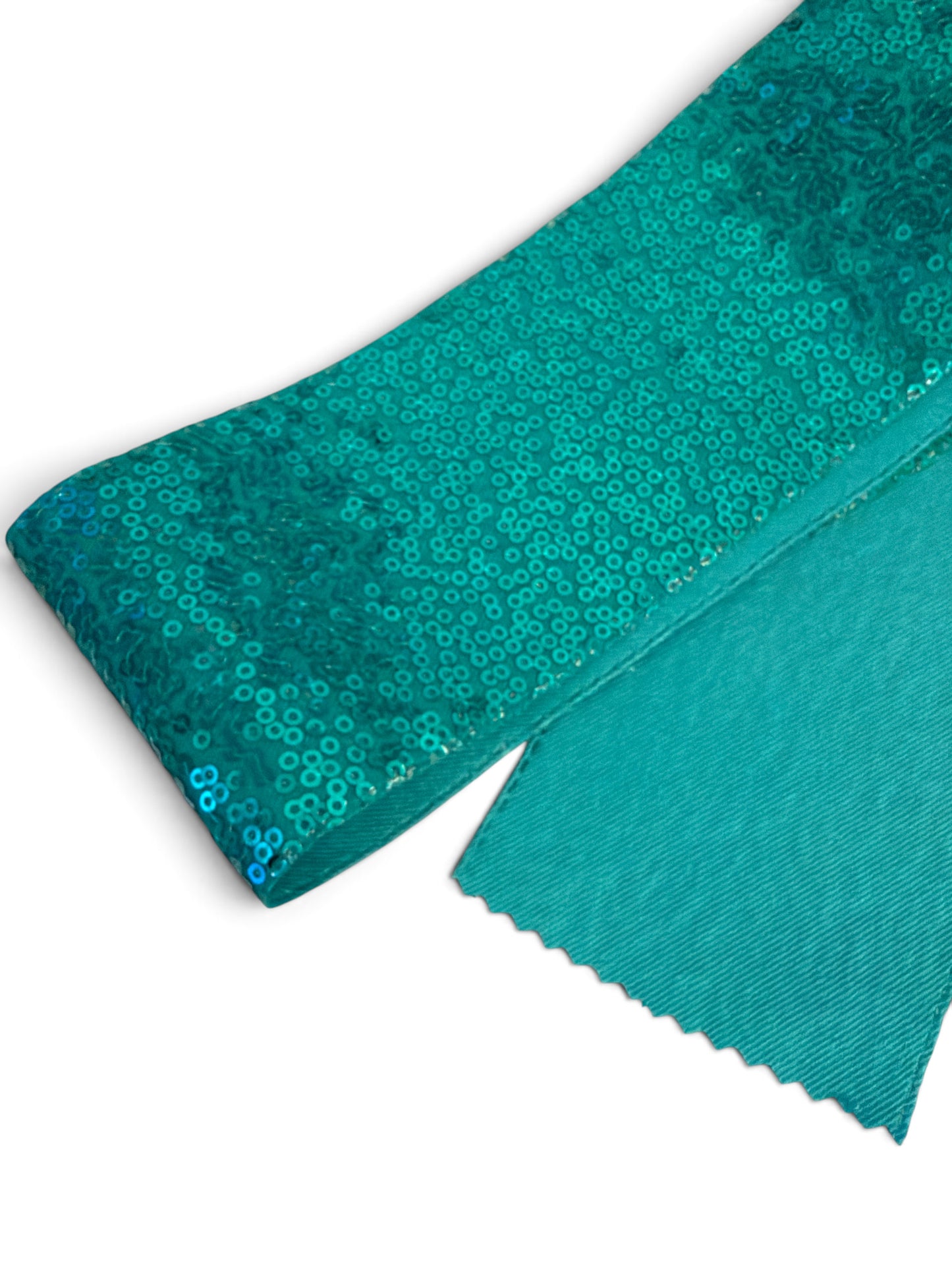 1 Yard Teal Sequin Ribbon 7.5cm/3inch SKU SQN3-06