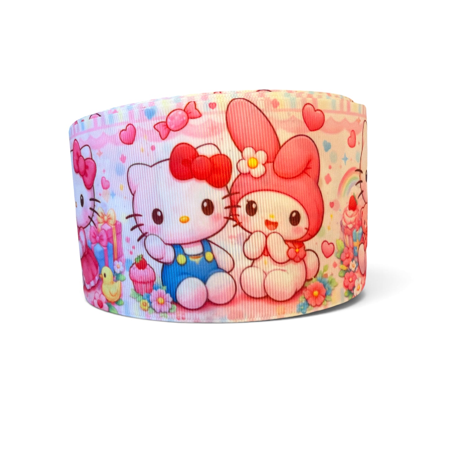 3 Yards 7.5cm /3inch Melody Friend Ribbon Printed Grosgrain
