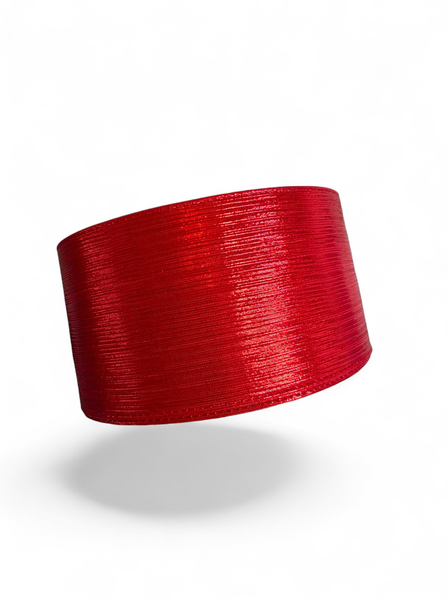 Red Soft Metallic Fabric Ribbon
