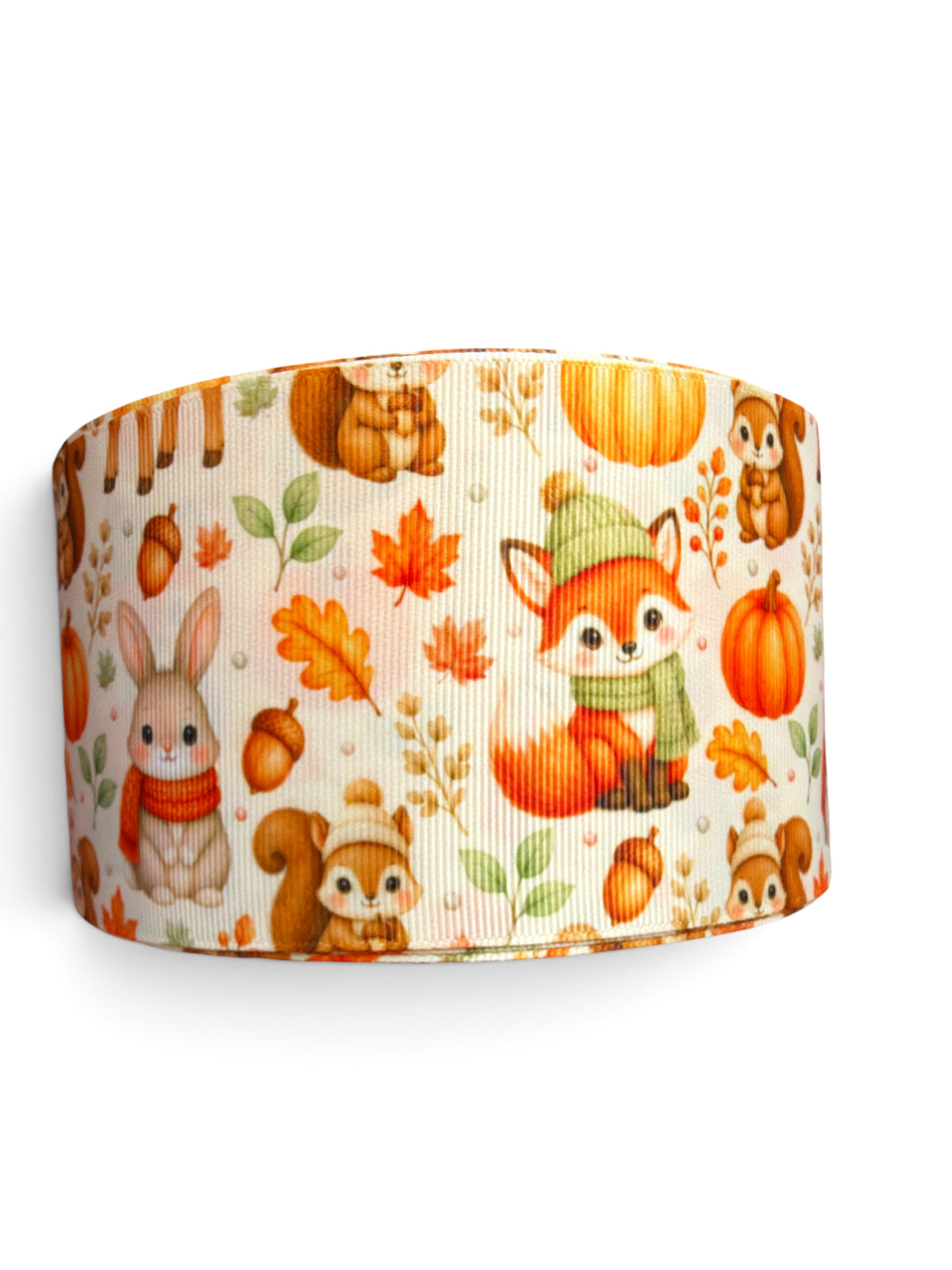 3 Yards 7.5cm /3in Fall Furry Friends Printed Grosgrain SKU PRNT03