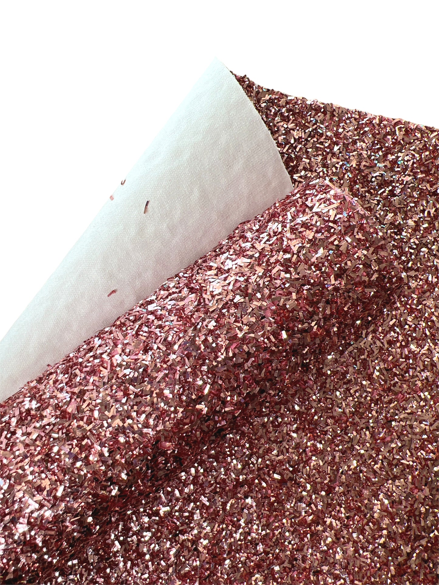 Papel esmerilado con purpurina en oro rosa