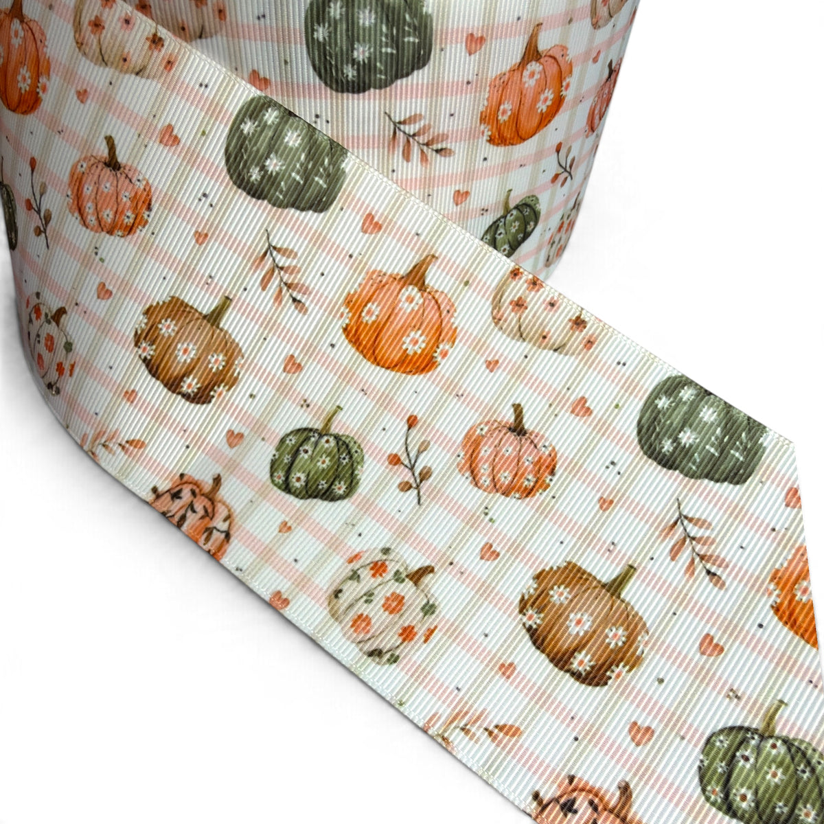 3 Yards 7.5cm-3inch Vintage Pumpkins Printed Grosgrain