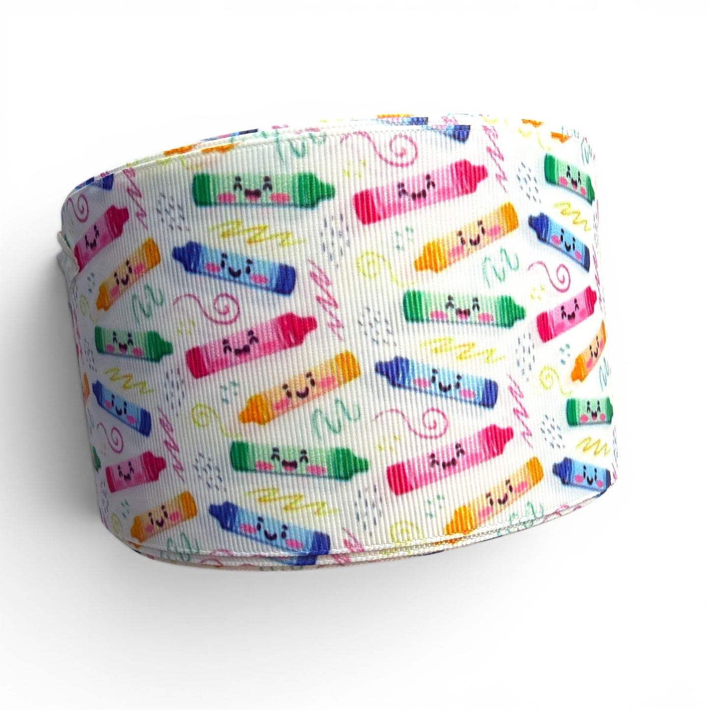 7.5cm/3inch Kinder Crayons Ribbon