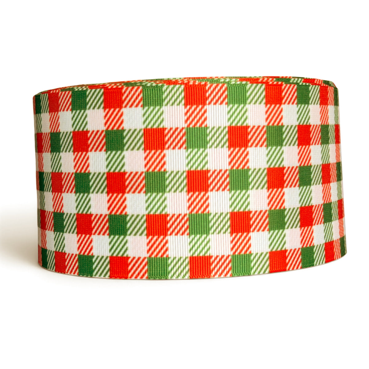 3 Yards 7.5cm-3inch Vintage Christmas Squares Printed Grosgrain