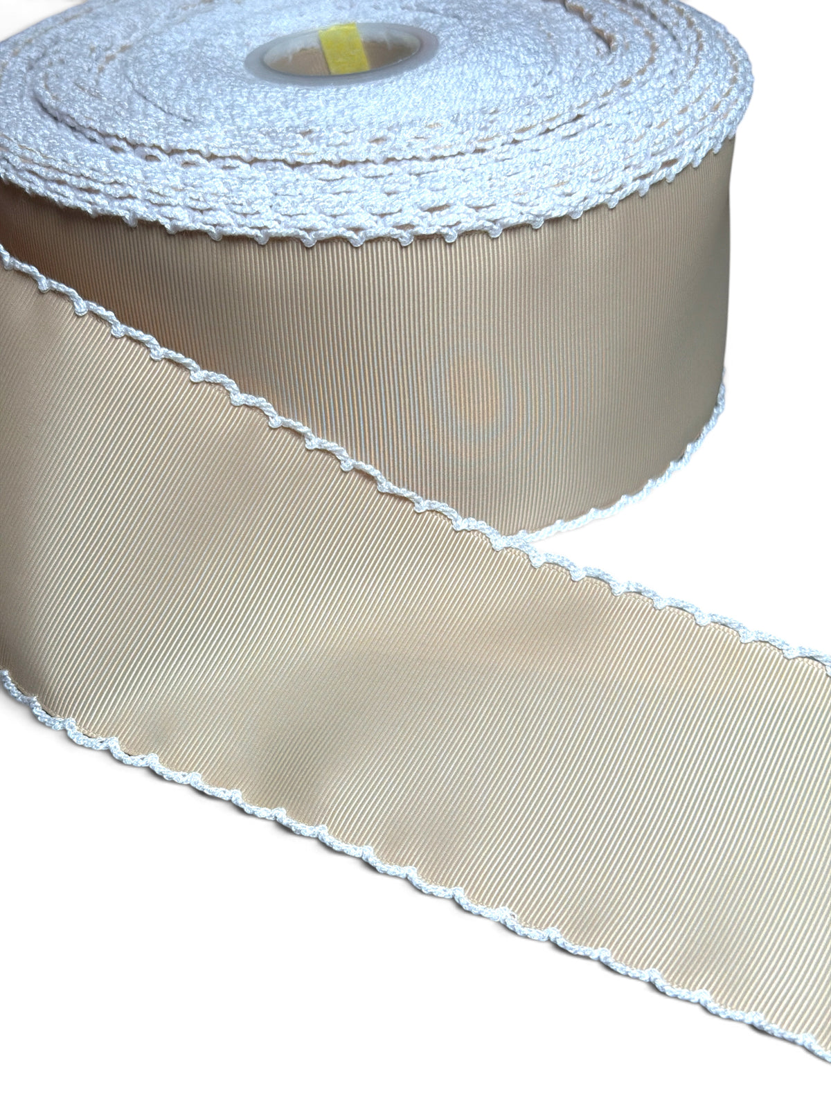 3 Yards 7.5cm-3inch Moonstich Soft Nude Solid Grosgrain