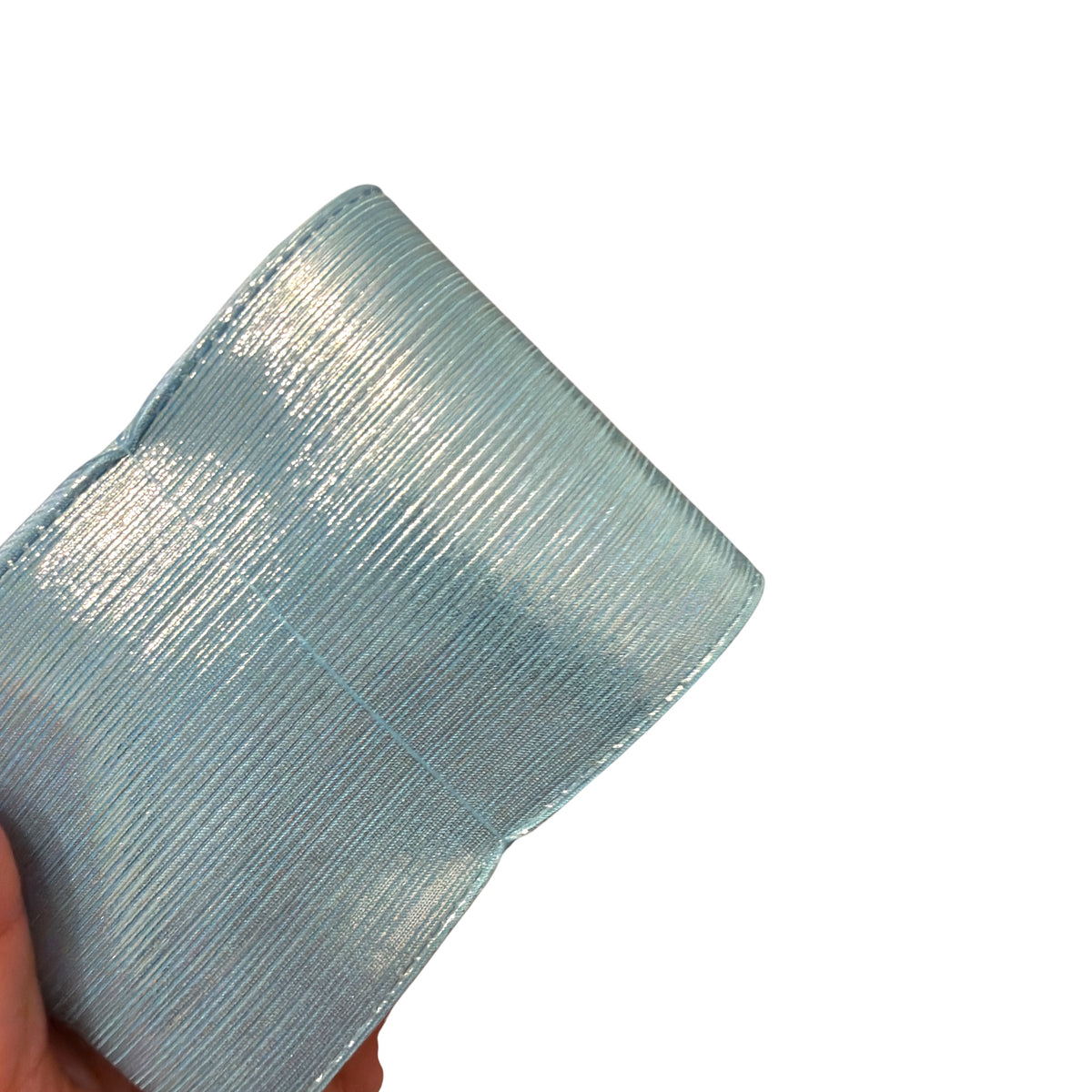 1 yard 7.5cm/3in Baby Blue Metallic Fabric RN3-31