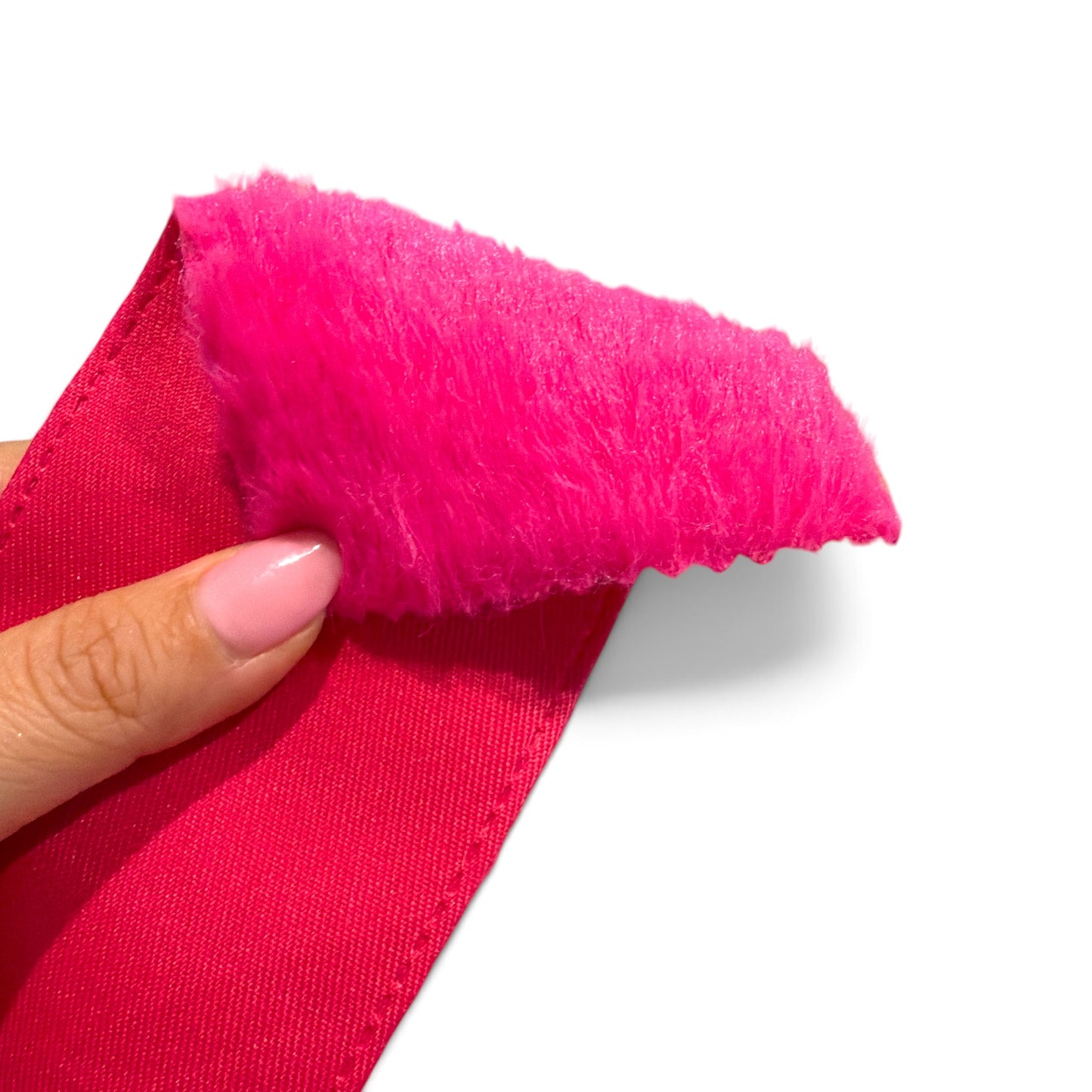 1 yard 7.5cm/3inch wide Plushie Fur Ribbon Hot Pink