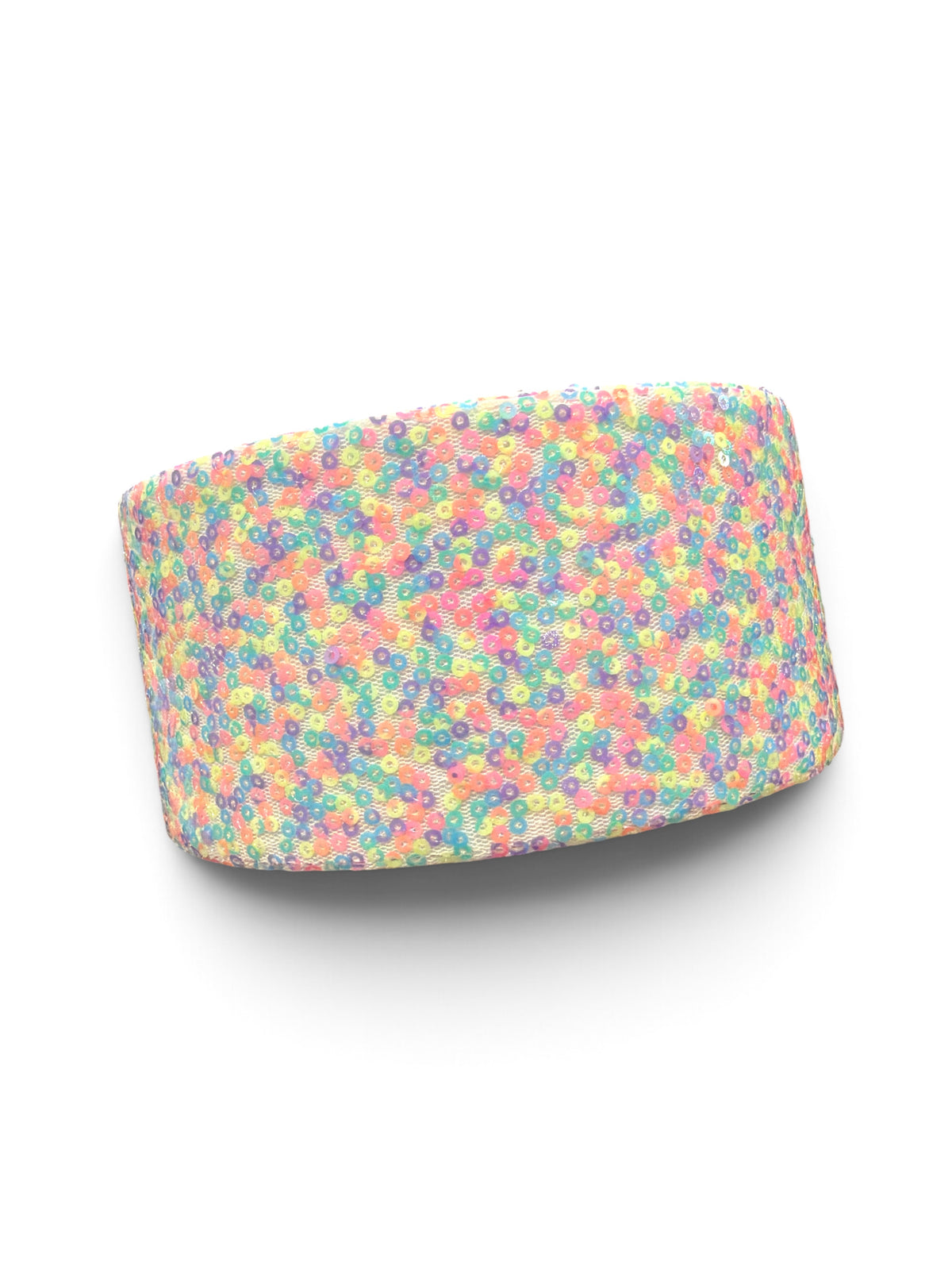 Sequin Ribbon 7.5 cm GOLD Colorful Mix