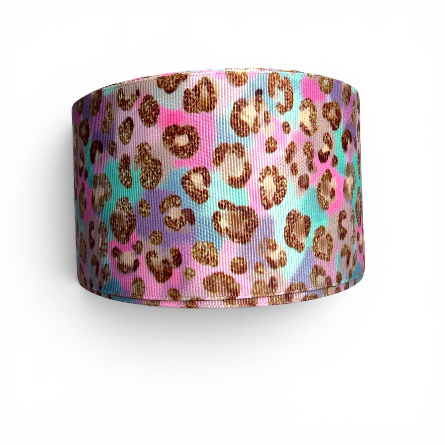 7.5cm/3inch Ribbon Animal Print Rainbow