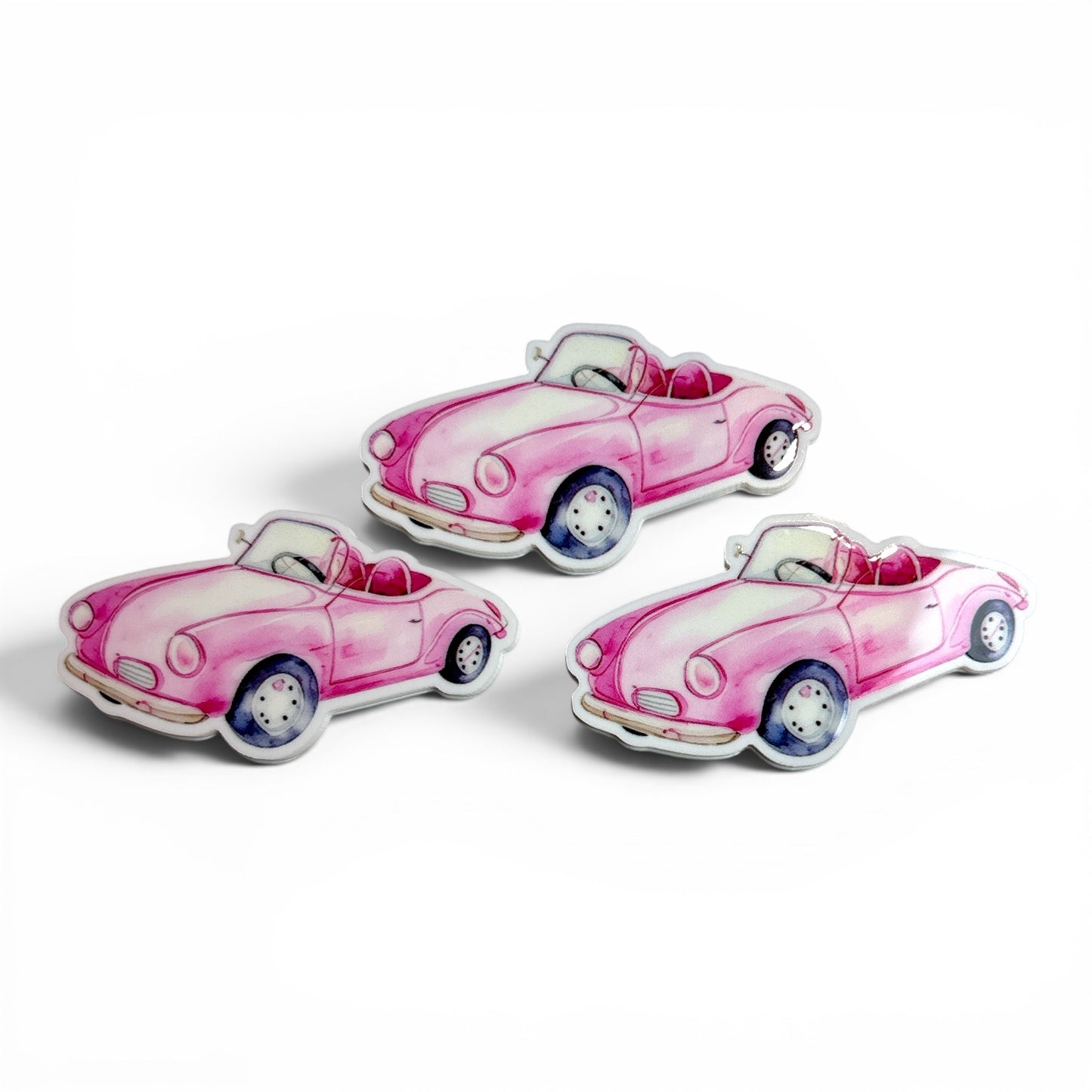 3 resins Pink Car 5cm