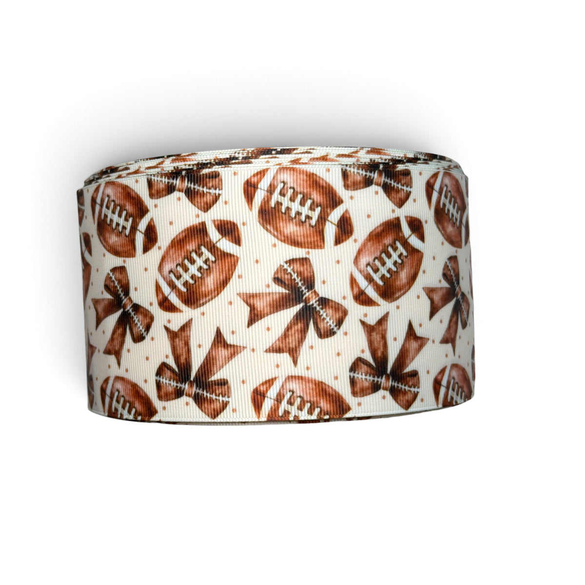 3 Yards 7.5cm /3in Football Cutest Fan Printed Grosgrain