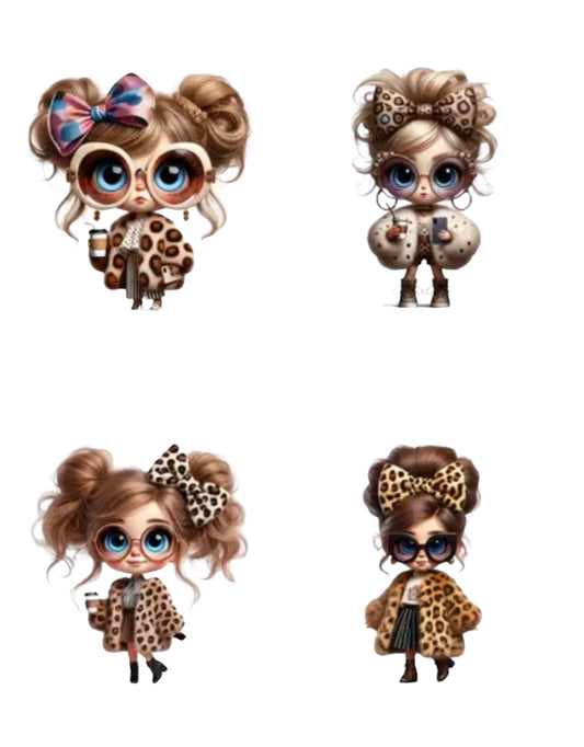 Transfer #113 Miss Cheeta Print Girl Sheet