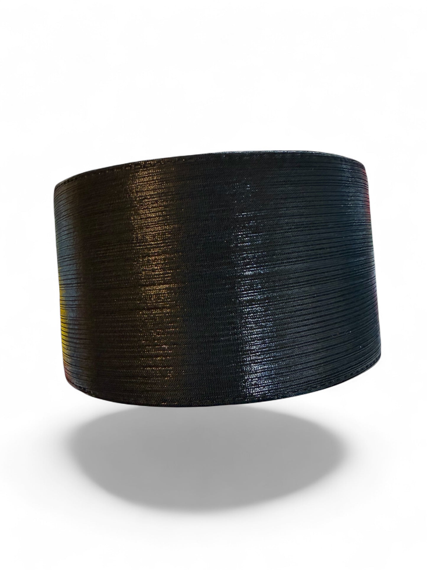 Black Soft Metallic Fabric Ribbon