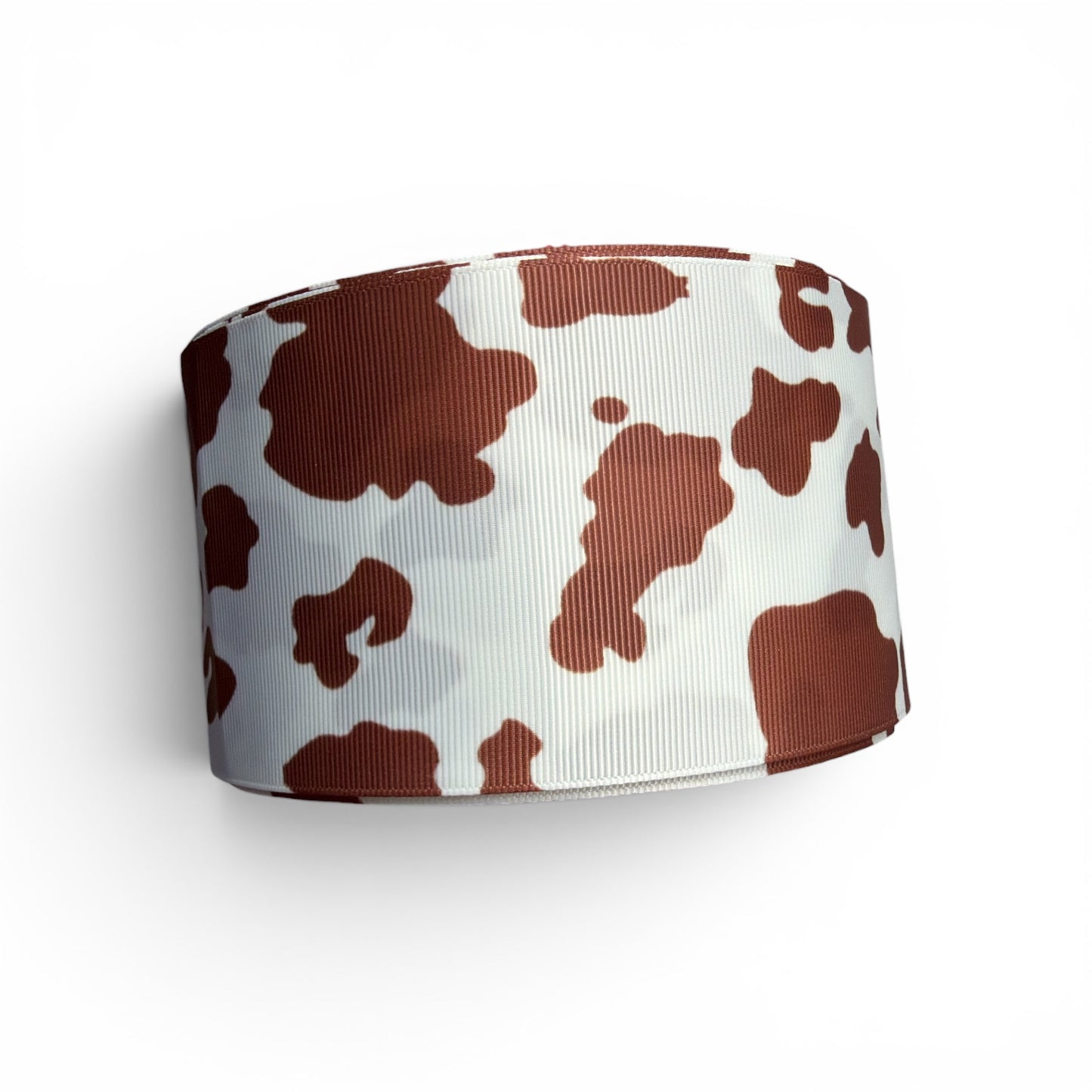 7.5cm/3inch Ribbon Vintage Brown Cow