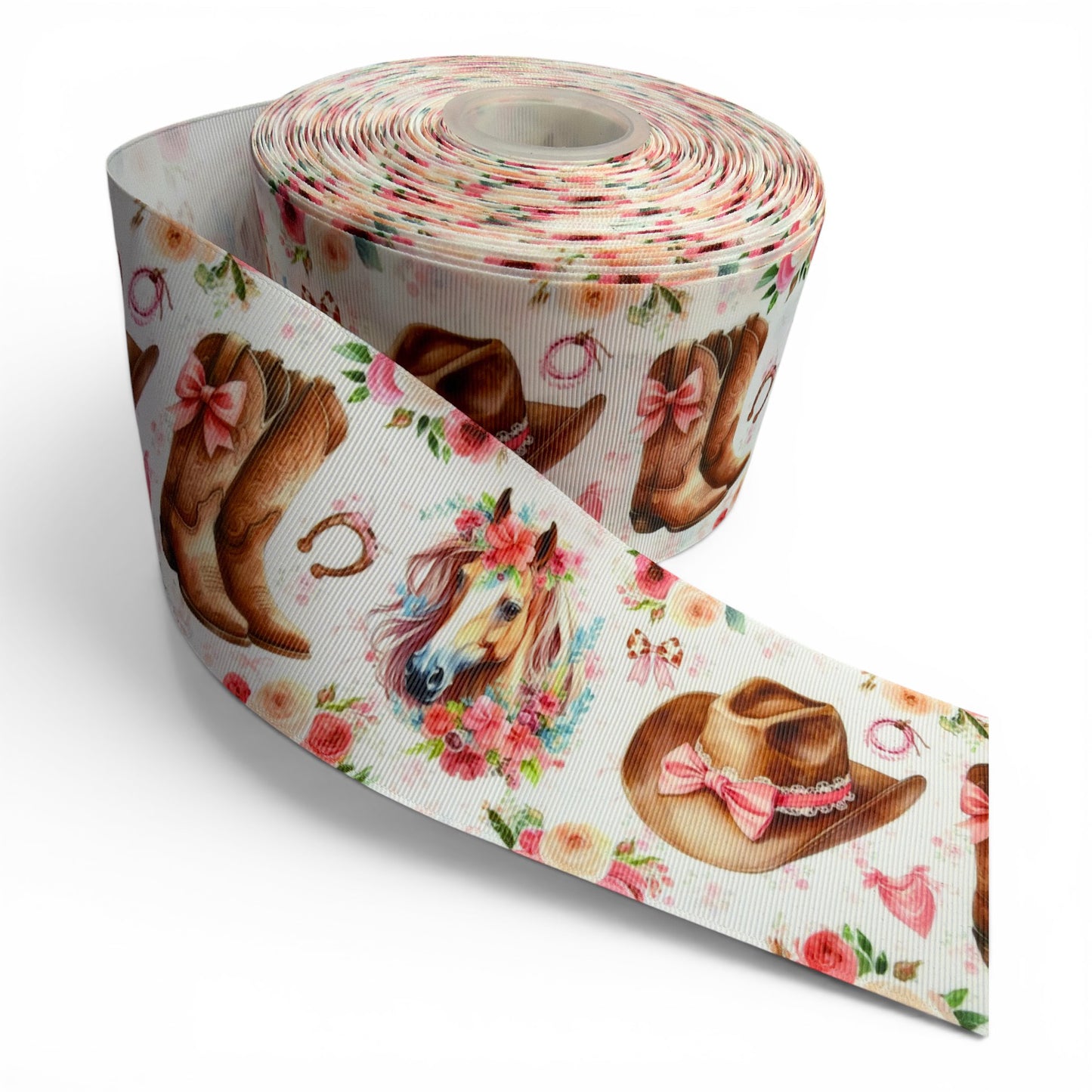 7.5cm/3inch Ribbon Vintage Cowgirl