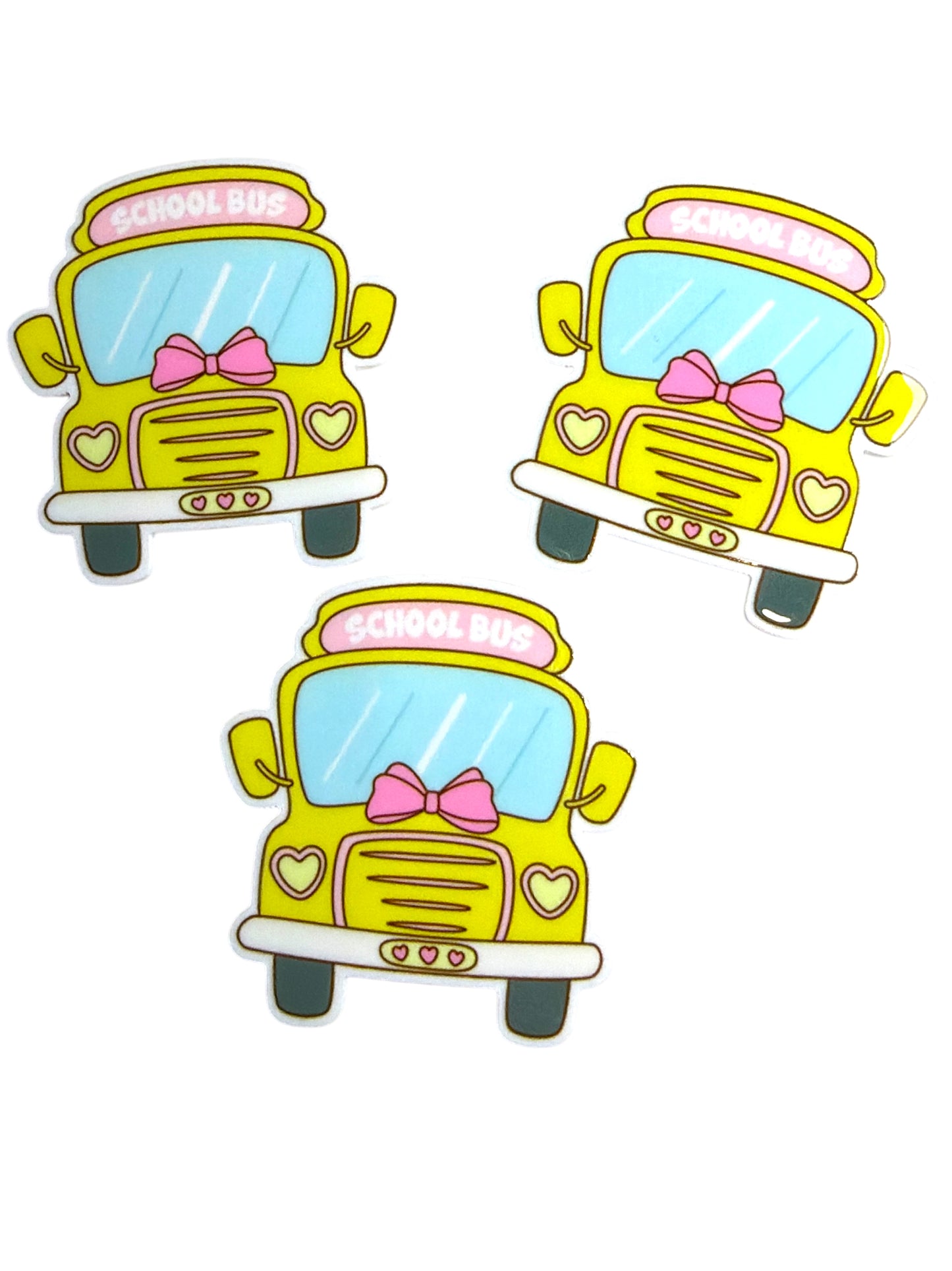 3 resins 5cm Planar Resin Coquette School Bus