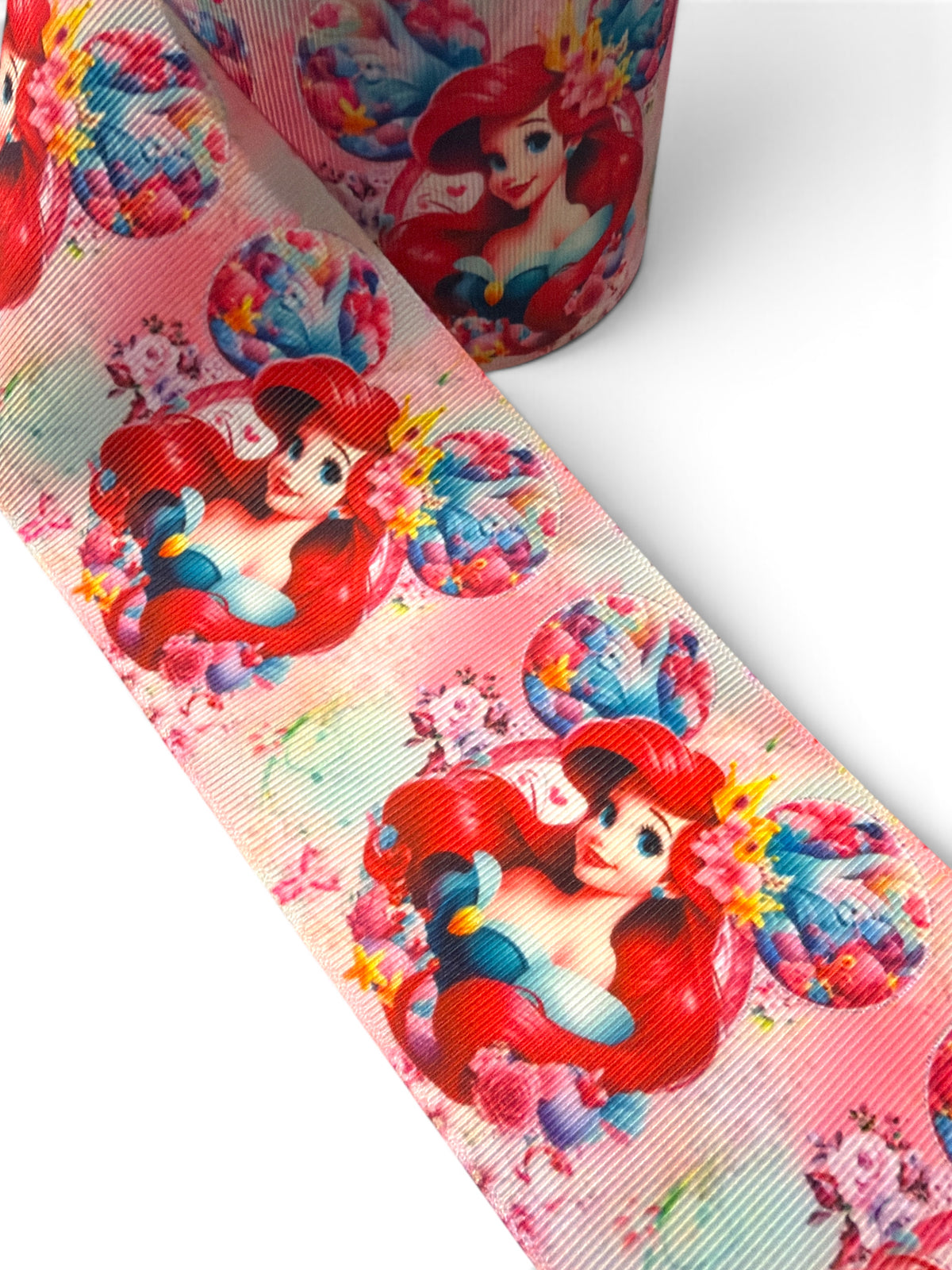 3 Yards 7.5cm /3inch Ariel Blooms Printed Grosgrain SKU PRNT03-117