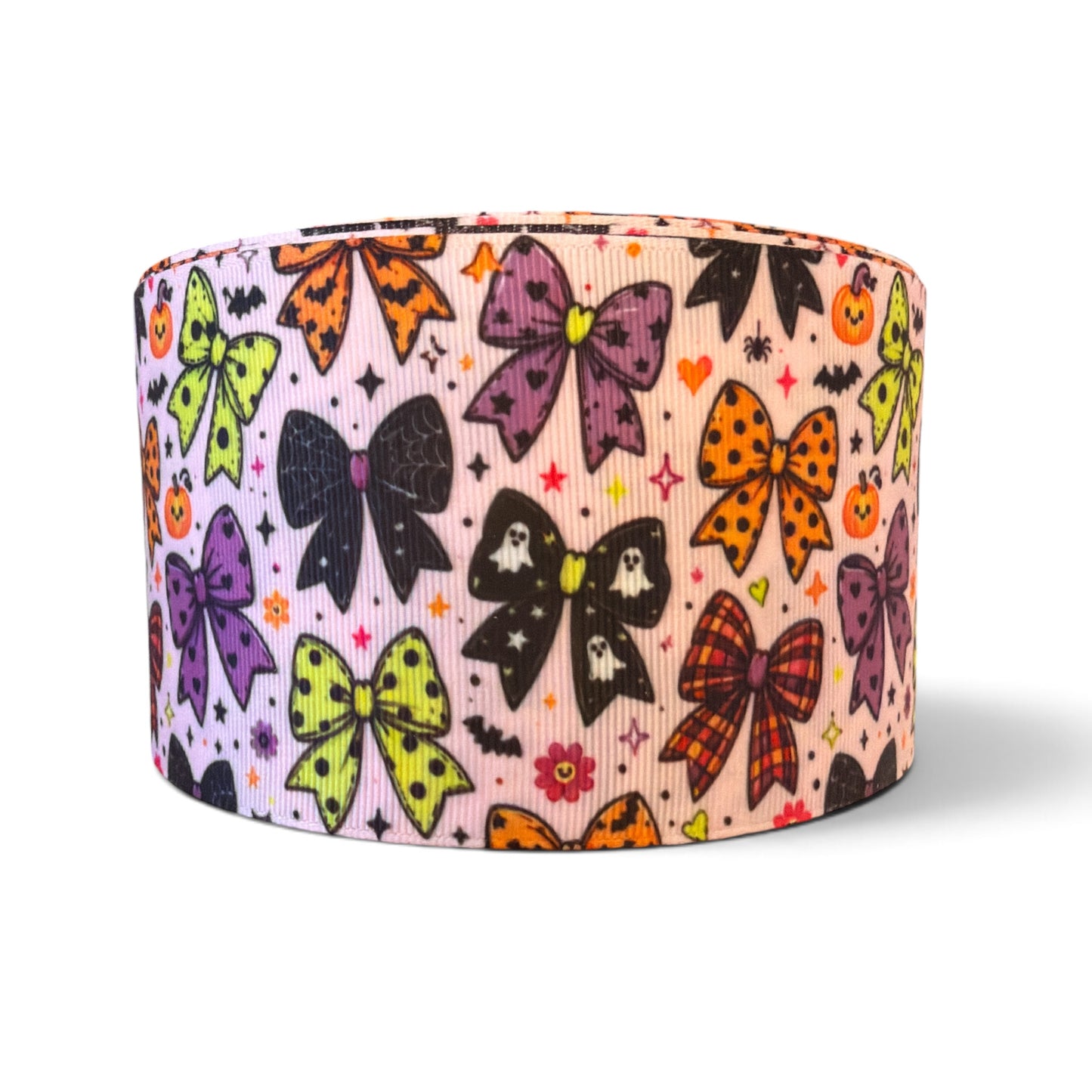 3 Yards 7.5cm /3inch Trick or Treat Bows Ribbon Printed Grosgrain