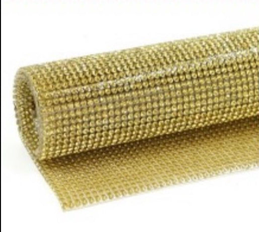 Light Gold Crystal Strip 15.5inch Long 1.3inch Wide