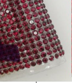 Burgundy Crystal Strip 15.5inch Long 1.3inch Wide