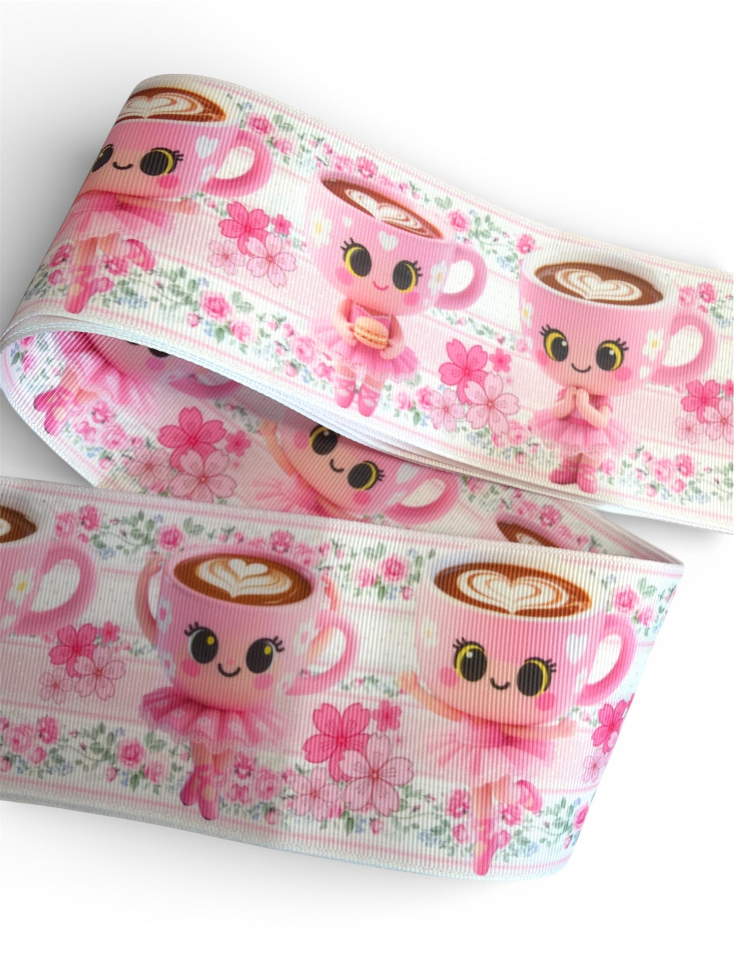 7.5cm Ballerina Flowers Ribbon 1 yard