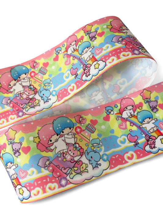 7.5cm-3inch  Twin Star Ribbon 1 yard