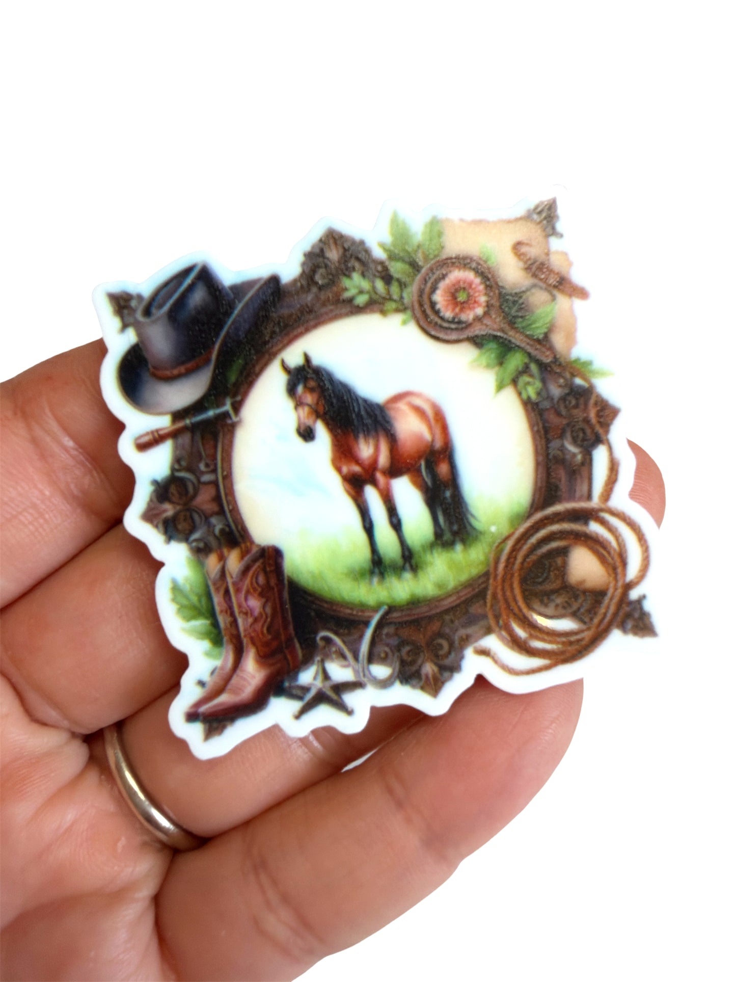 1-5cm Horse Frame Planar Resin