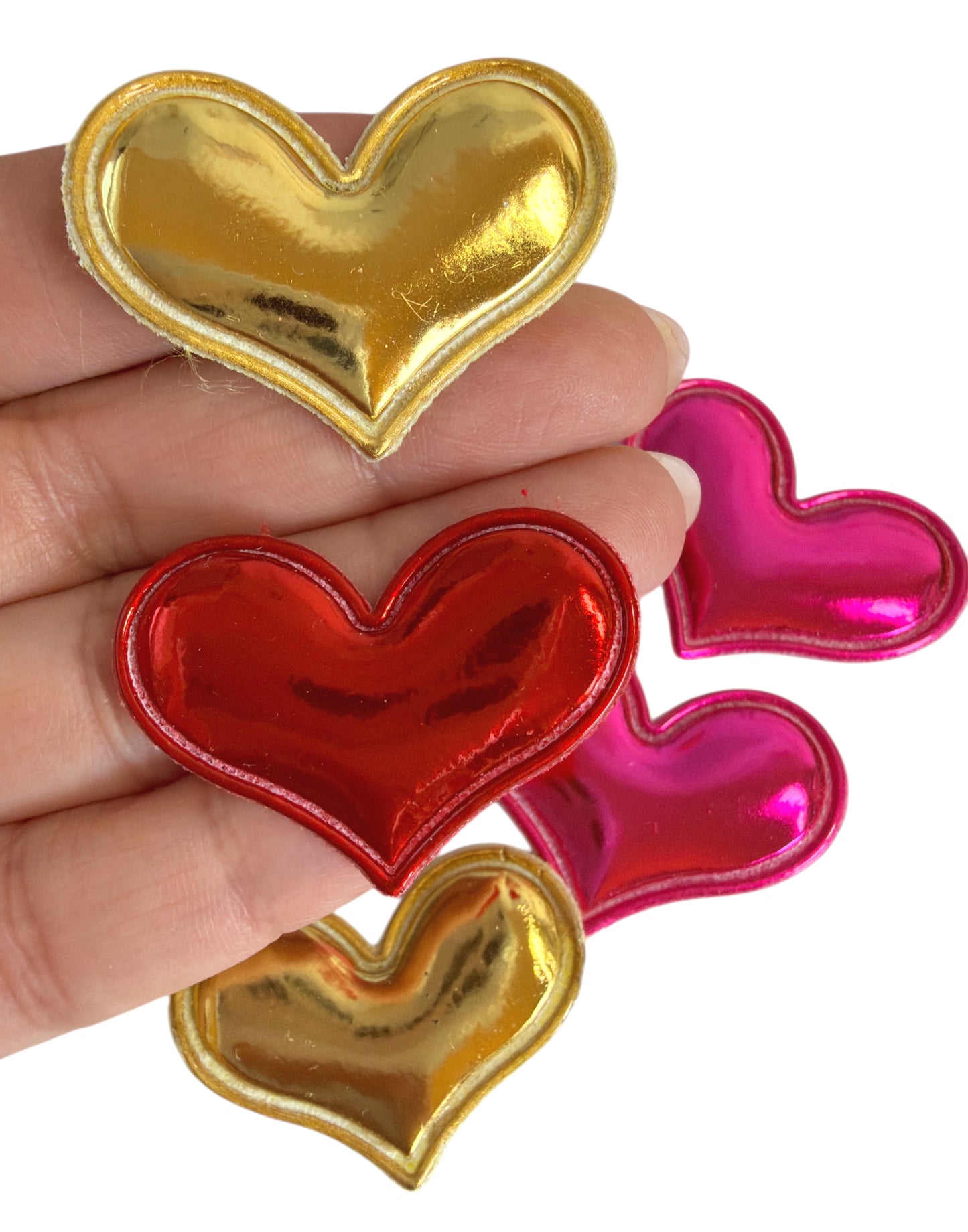 6pcs-Metallic Heart