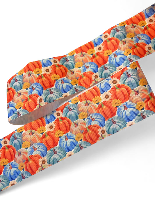 5cm/2inch Ribbon Pumpkins Harvest 1 yard