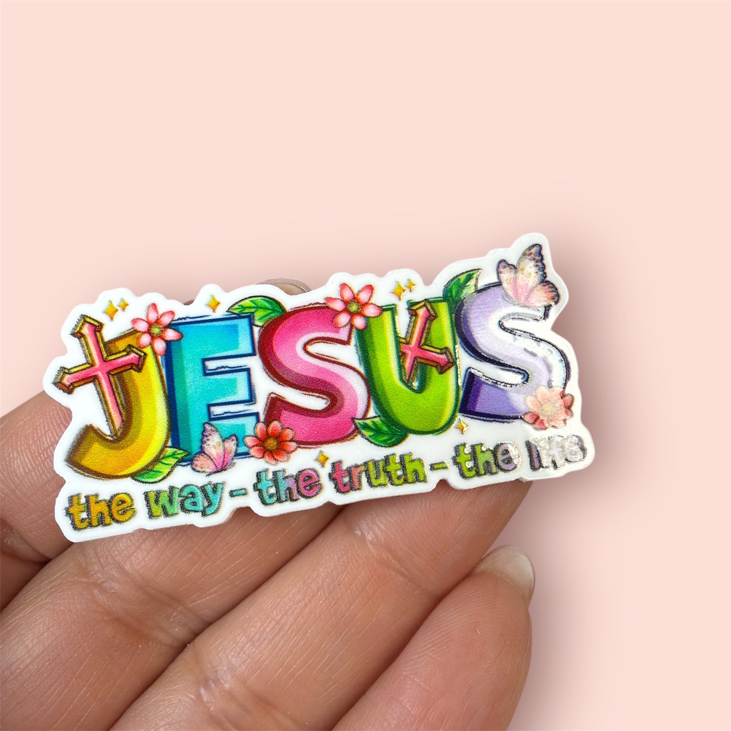1-5cm Jesus The Way Planar Resin