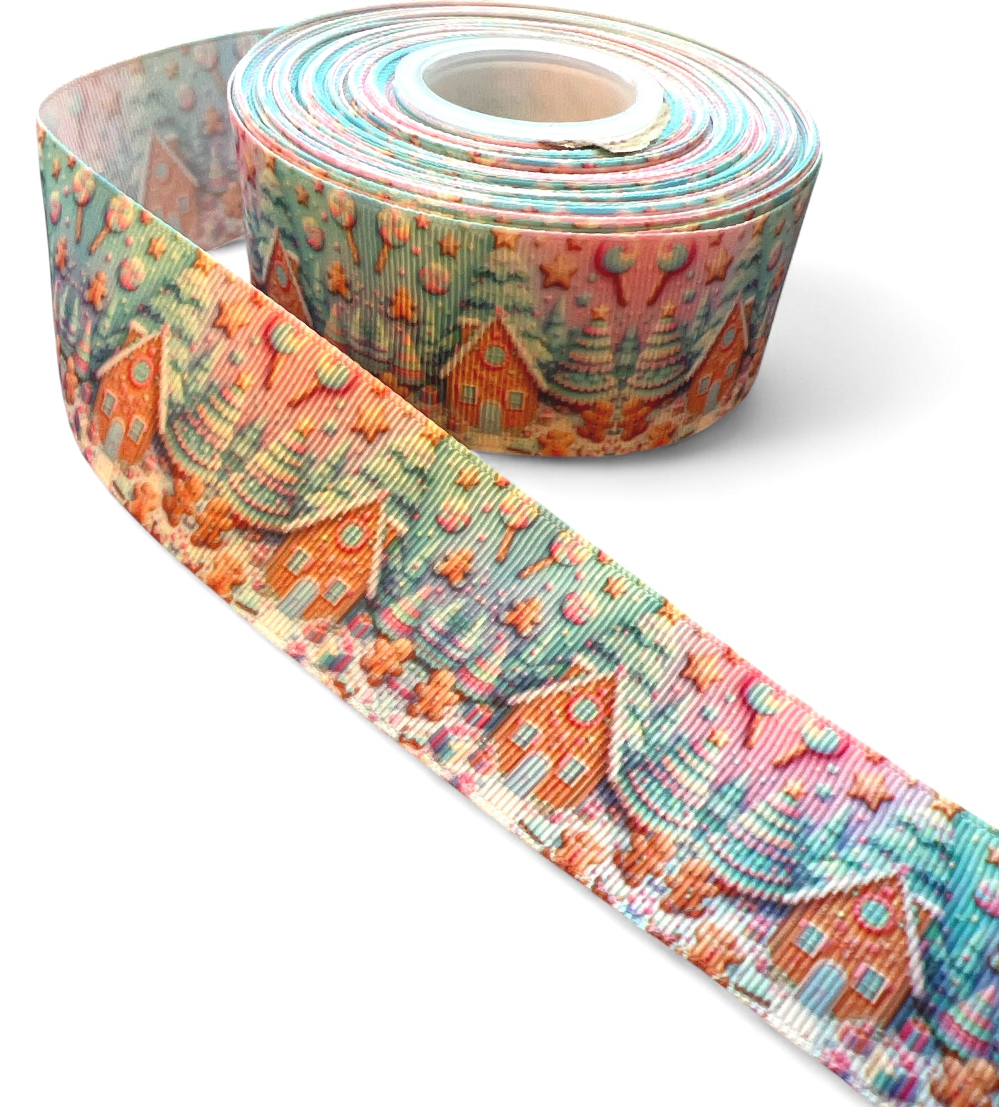 3.8cm/1.5inch Sweet  Gingerbread House Ribbon 1 yard
