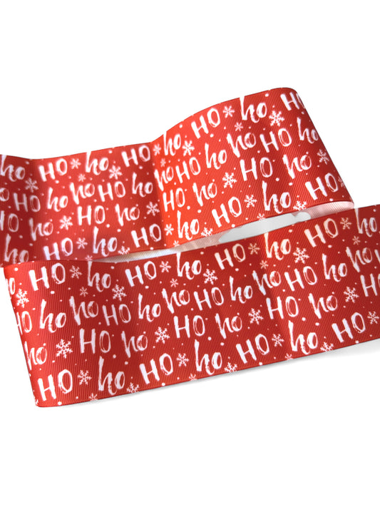 7.5cm/3inch Christmas Ho Ho Ho 1 yard