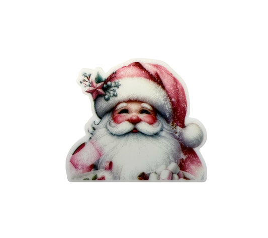 3cm cm Planar Resin Pink Santa