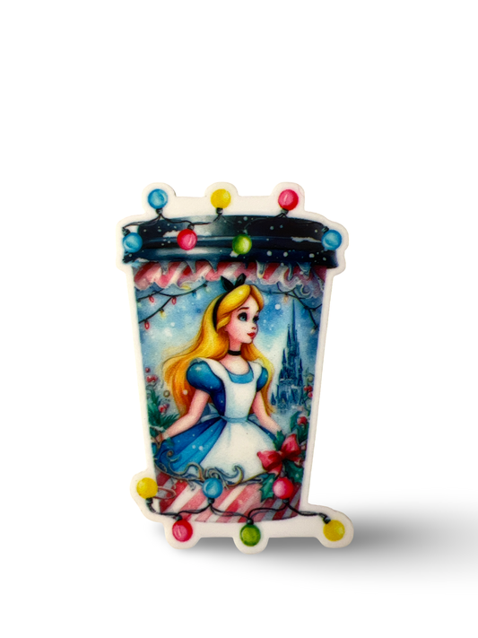 5cm Planar Resin Alice Christmas Lights Cup