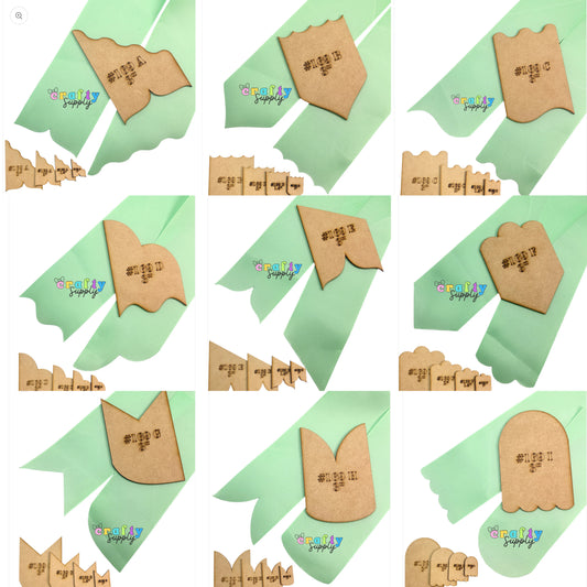 #169-9 Sets Ribbon Edges MDF templates