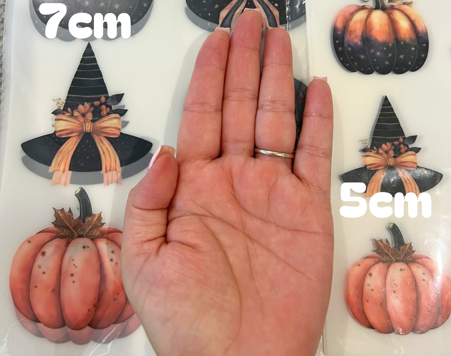#162 Hats and Pumpkins  Transfer  Sheet