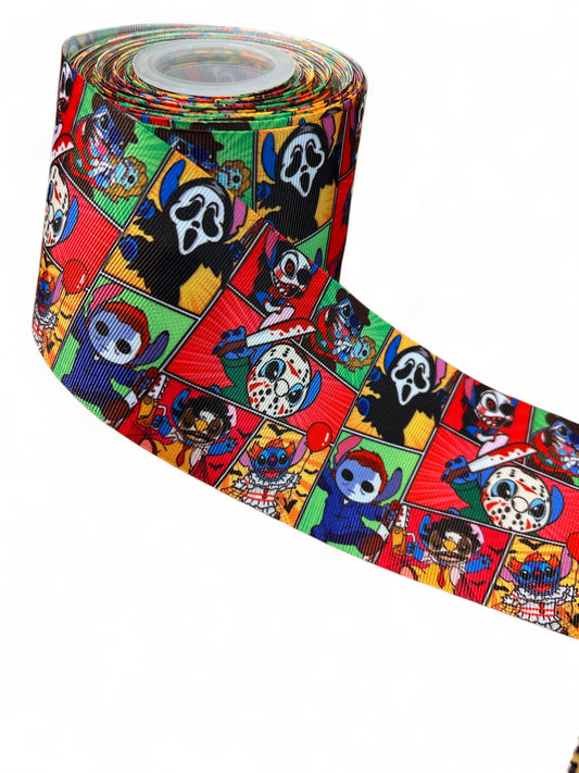 7.5cm/3inch Ribbon Halloween Cartoons 1 Yard