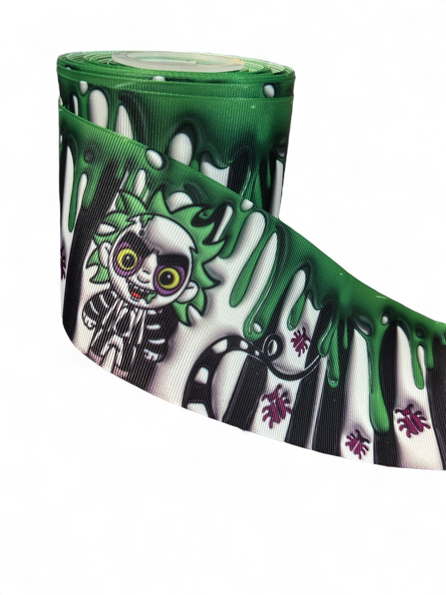 7.5cm/3inch Ribbon Beetlejuice Slime  1 Yard