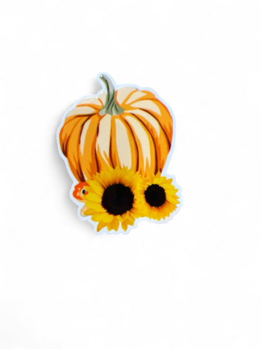 5cm Planar Resin Pumpkin Sunflower