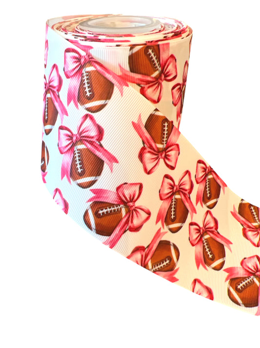 7.5cm/3inch Ribbon Football Coquette  1 yard