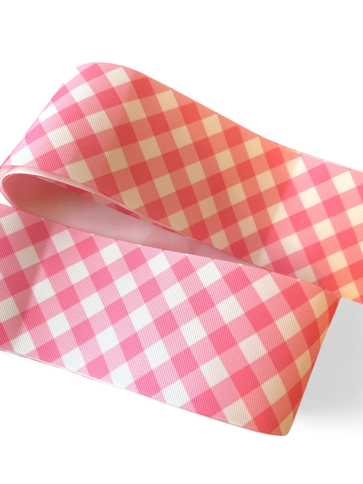 7.5cm/3inch Ribbon Pink Squares Model 1 -1 yard