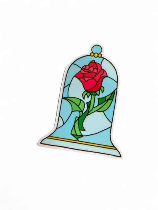 5cm Planar Resin Glass Rose